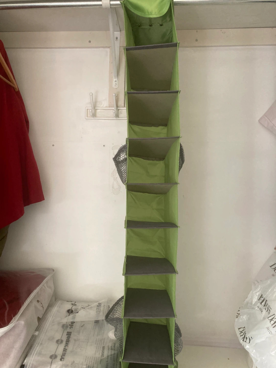 Green 10-Shelf Hanging Closet Organizer