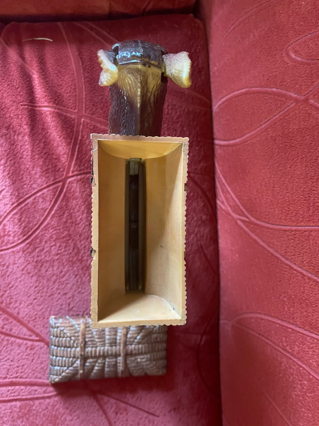 Antique Donkey with Basket Cigarette Dispenser - photo 2