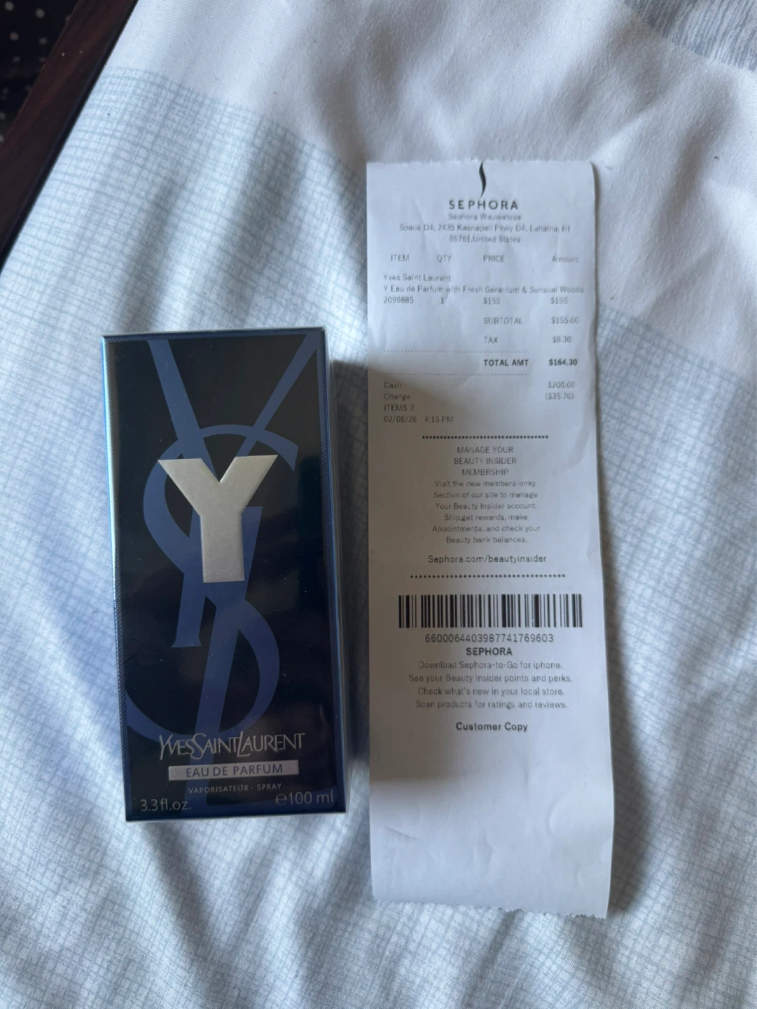 YSL cologne with receipts - photo 3
