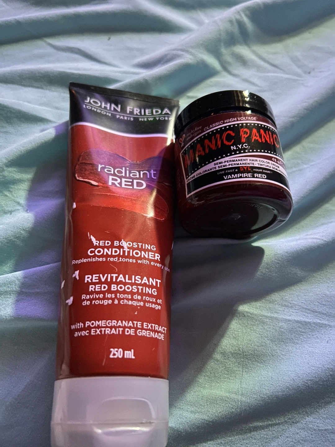 John Frieda Radiant Red Conditioner & Manic Panic Vampire Red
