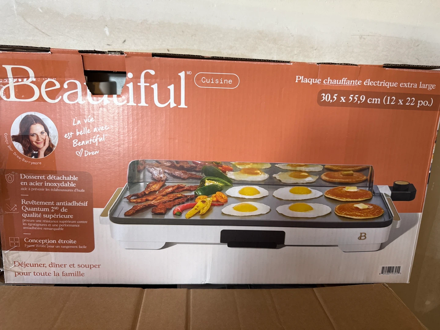 Beautiful 12" x 22" Extra Large Electric Griddle