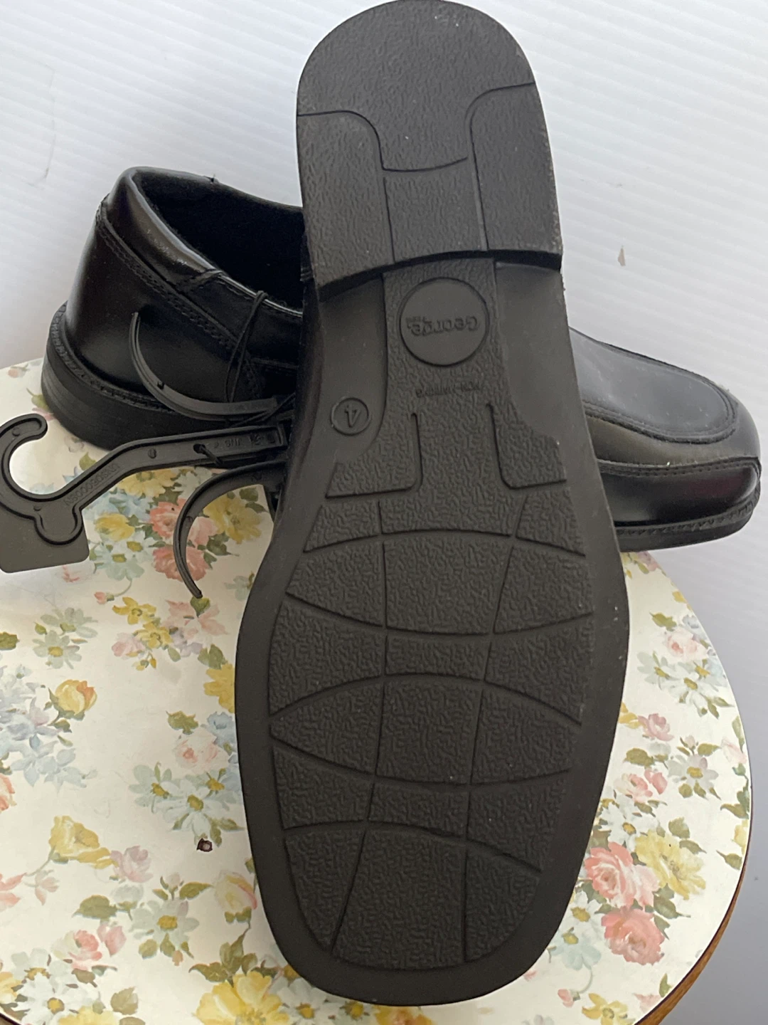 George brand black slip on black dress shoes 🌱🌱 - photo 4