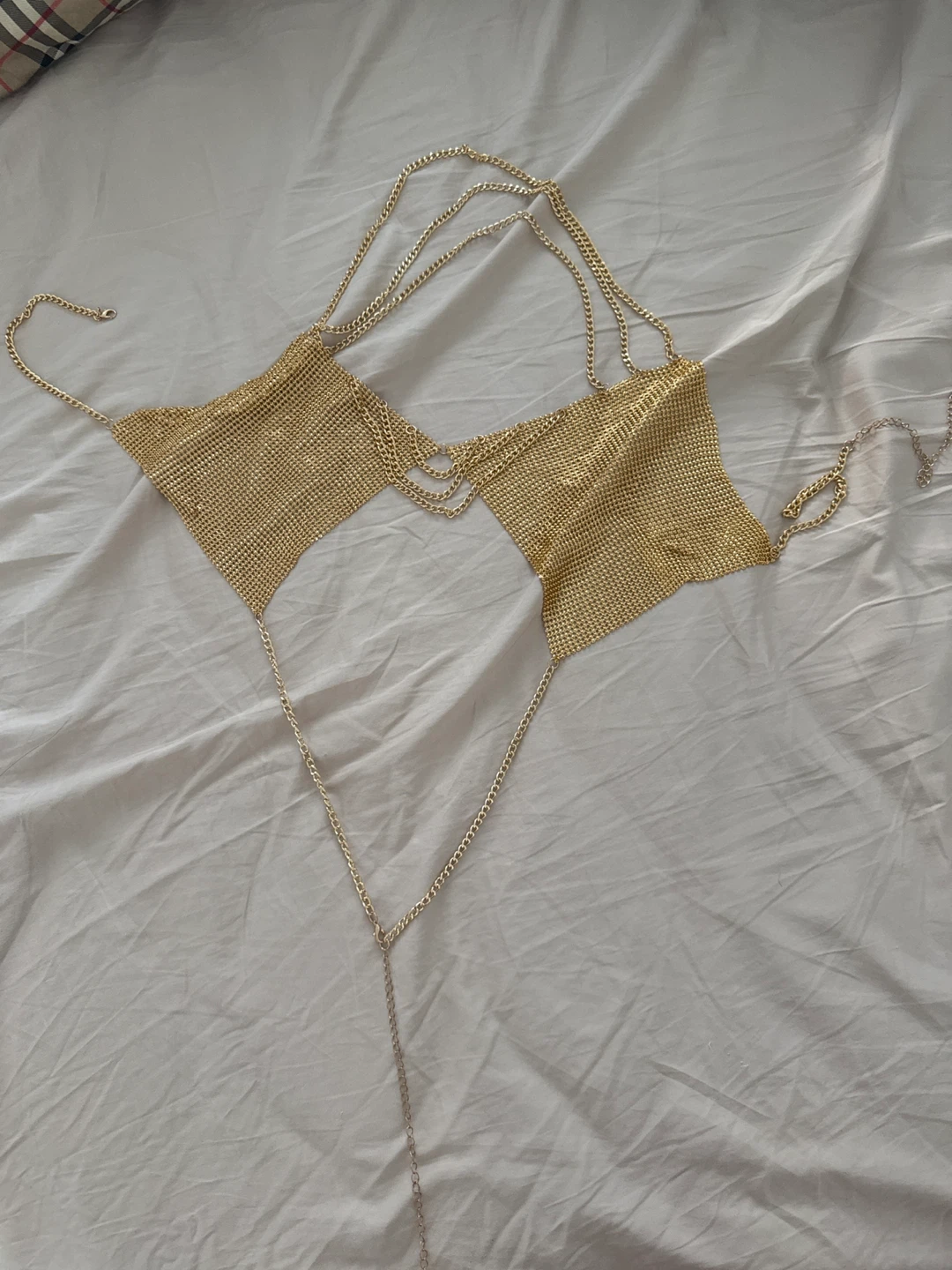 Gold Chainmail Halter Top