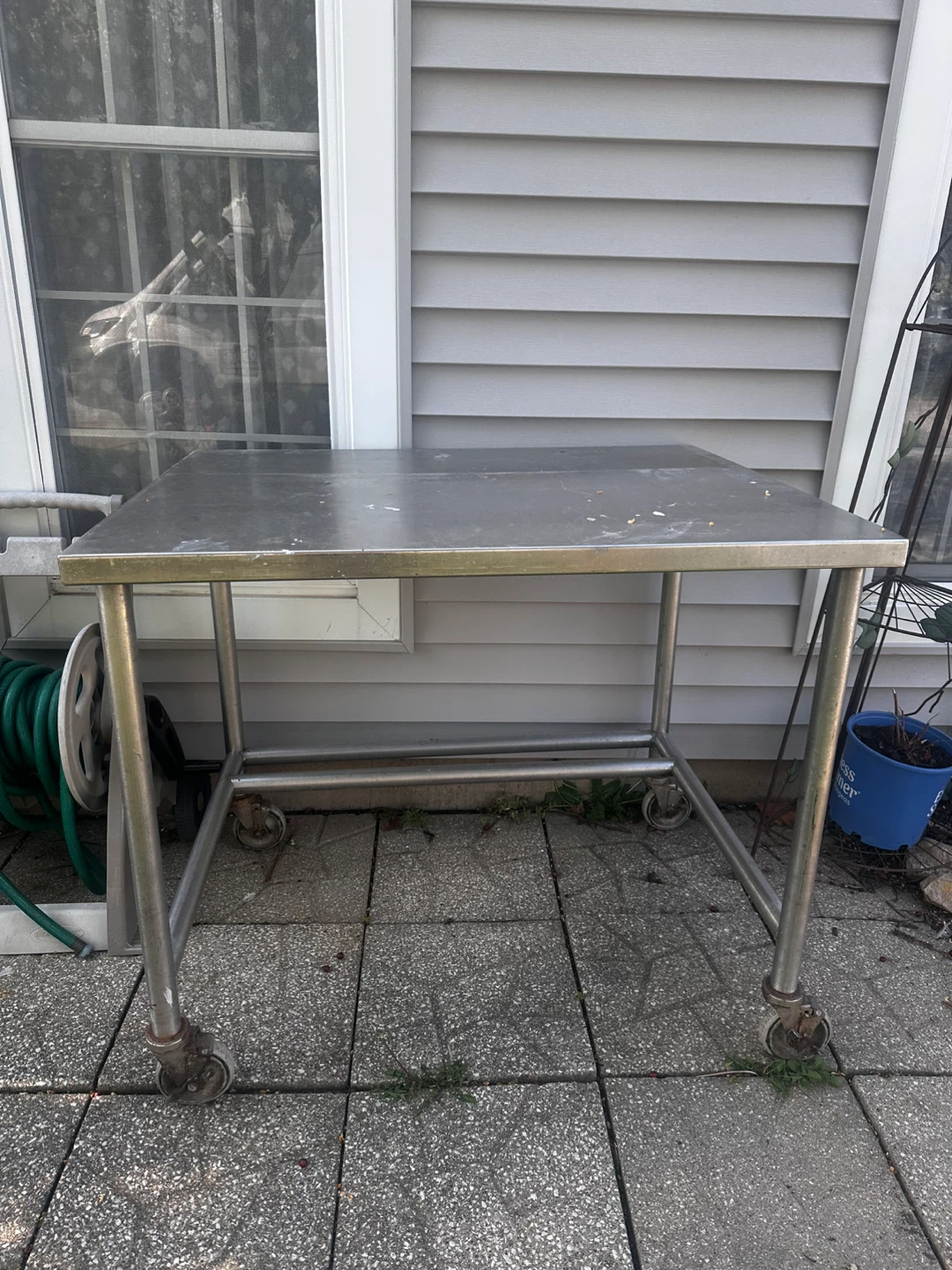 Stainless Steel Utility Table on Wheels - photo 2