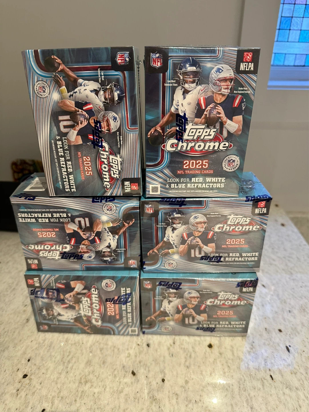 2025 Topps Chrome NFL Trading Card Blasters Value Box