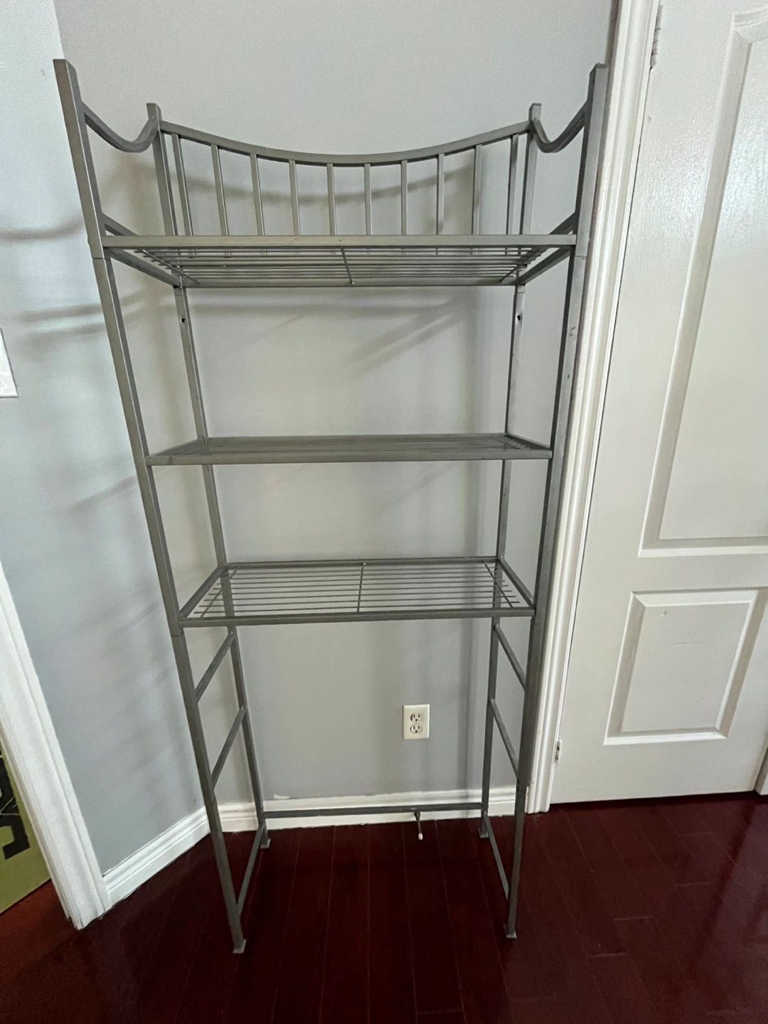 Grey Metal Over-the-Toilet Shelf Unit - photo 4