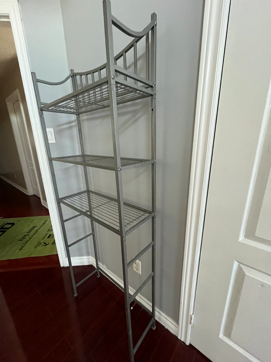 Grey Metal Over-the-Toilet Shelf Unit - photo 2