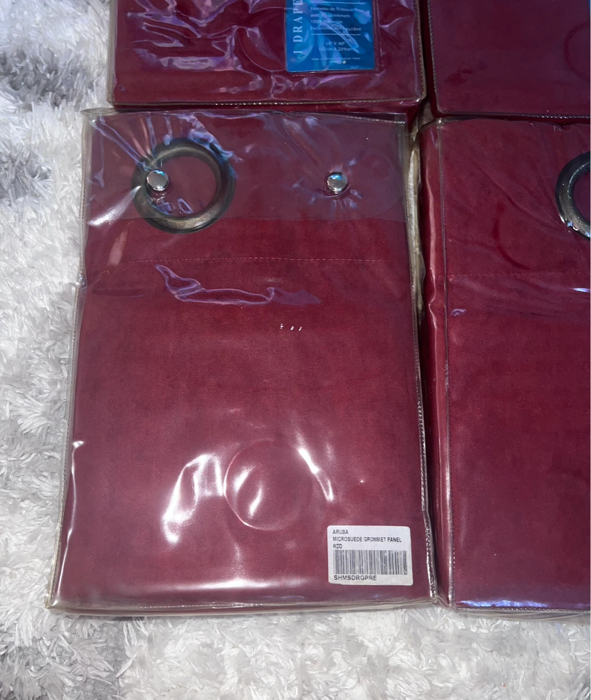 Aruba Drapery Panel with Grommets - Red - photo 4