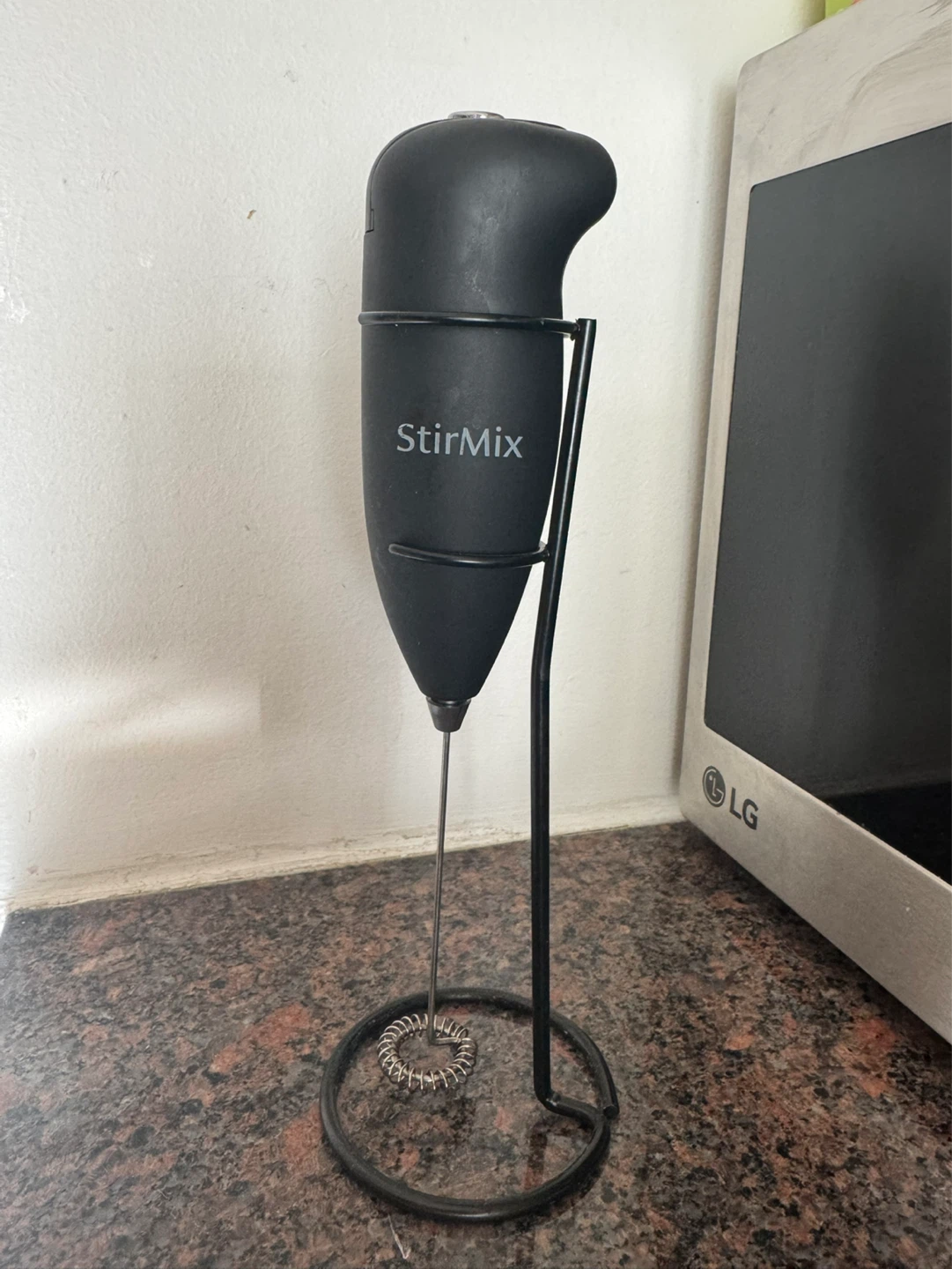 StirMix Black Handheld Milk Frother with Stand - photo 2