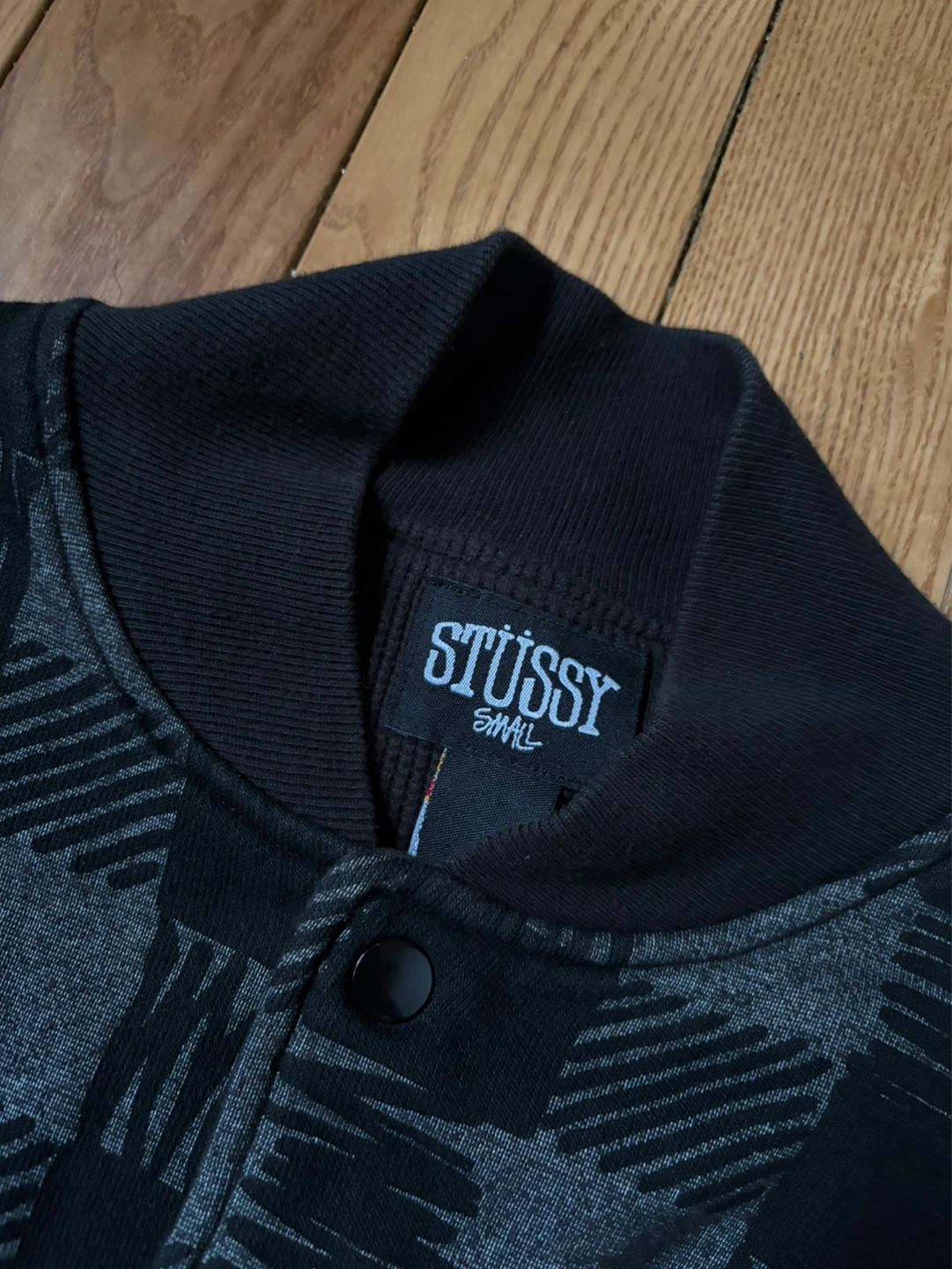 Stussy checker bomber button up light jacket S - photo 3