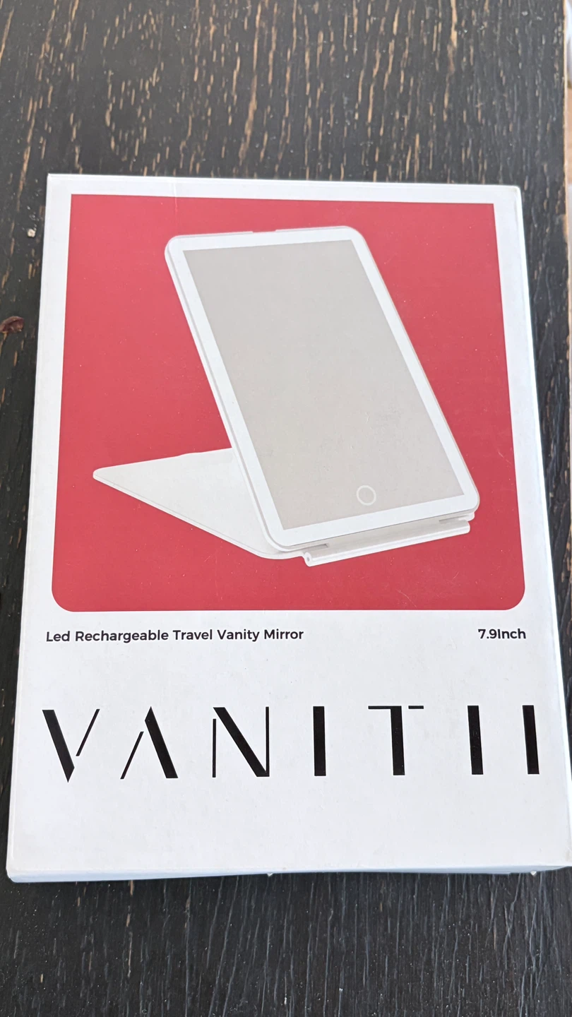 VANITII LED Rechargeable Travel Vanity Mirror - 7.9 Inch