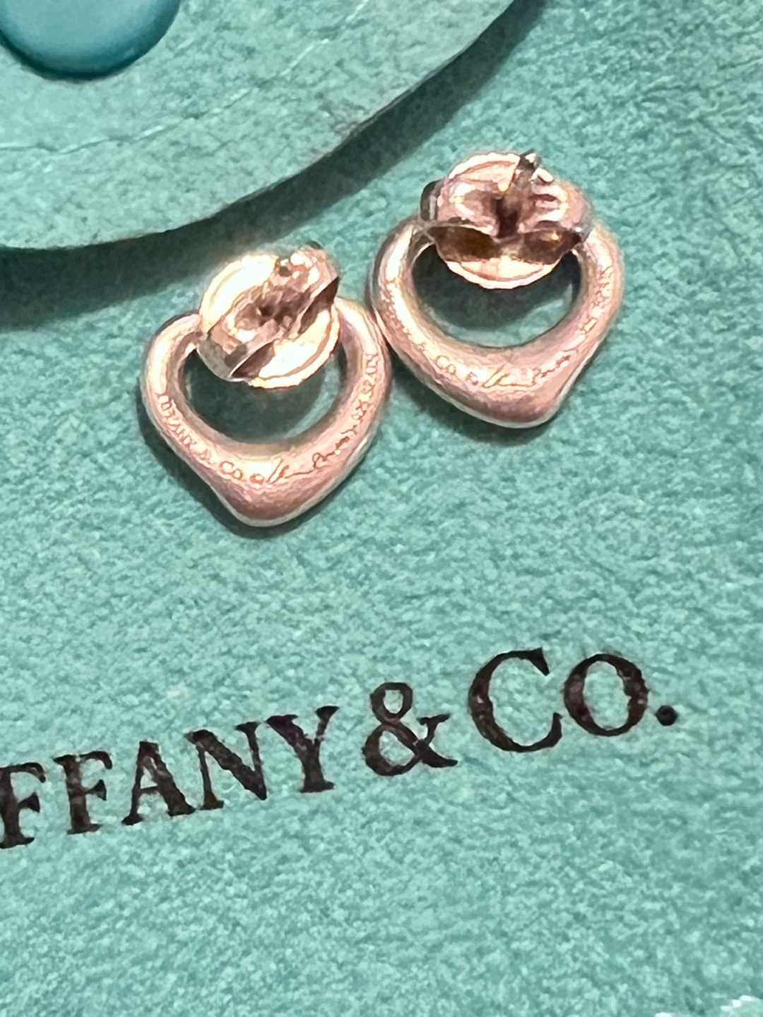 Tiffany & Co. Elsa Peretti Open Heart Stud Earrings – Authentic - photo 2