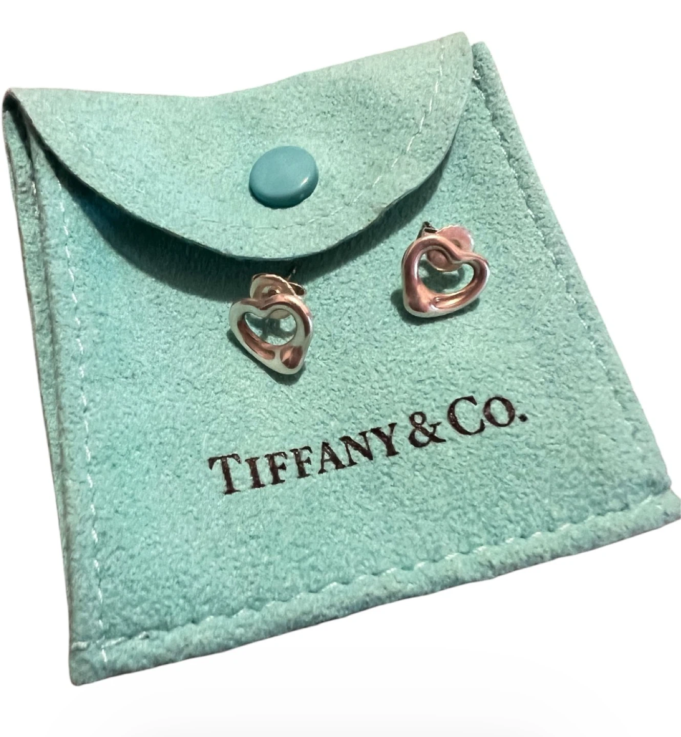 Tiffany & Co. Elsa Peretti Open Heart Stud Earrings – Authentic