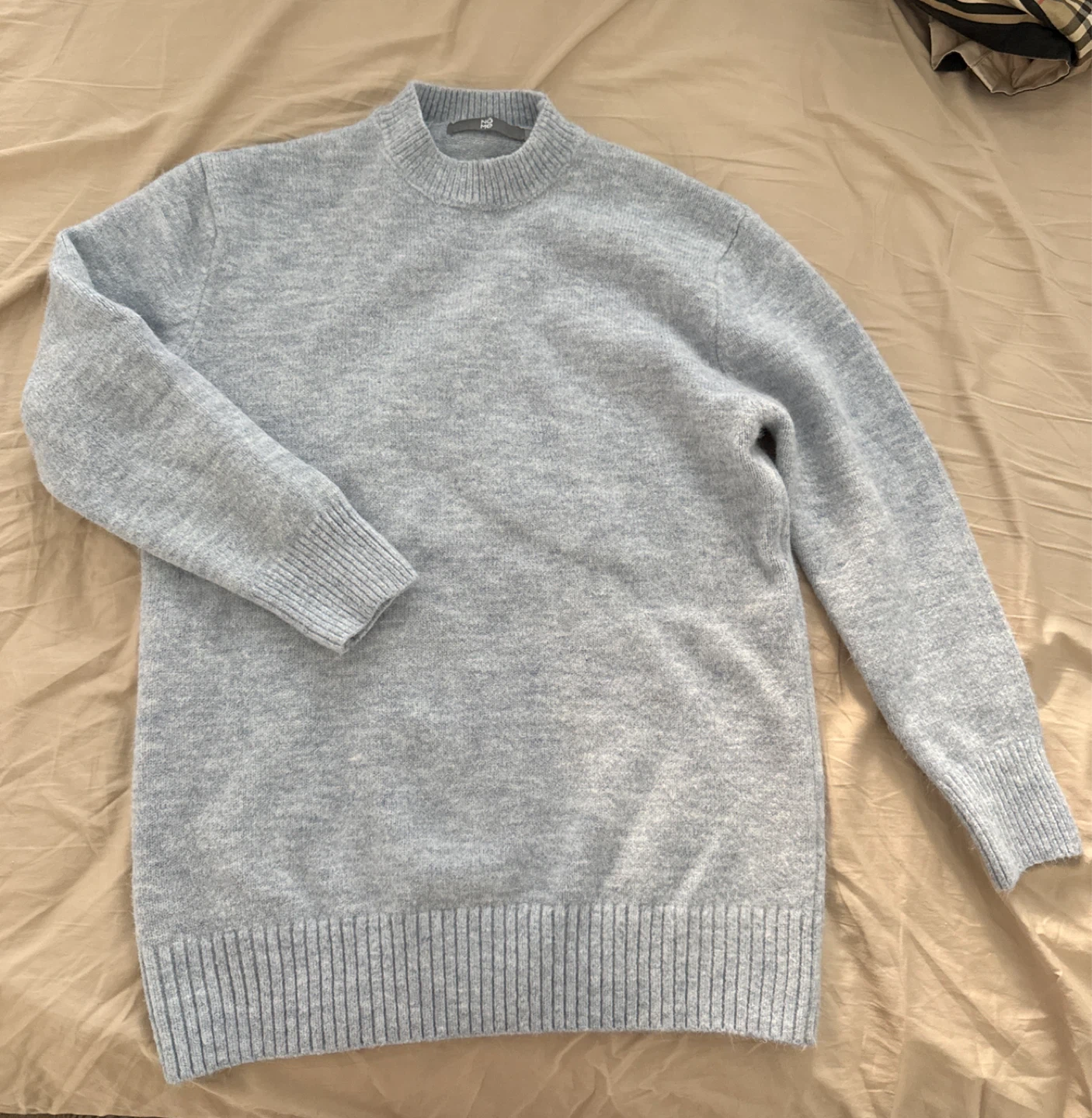 NōMe Light Blue Mock Neck Sweater