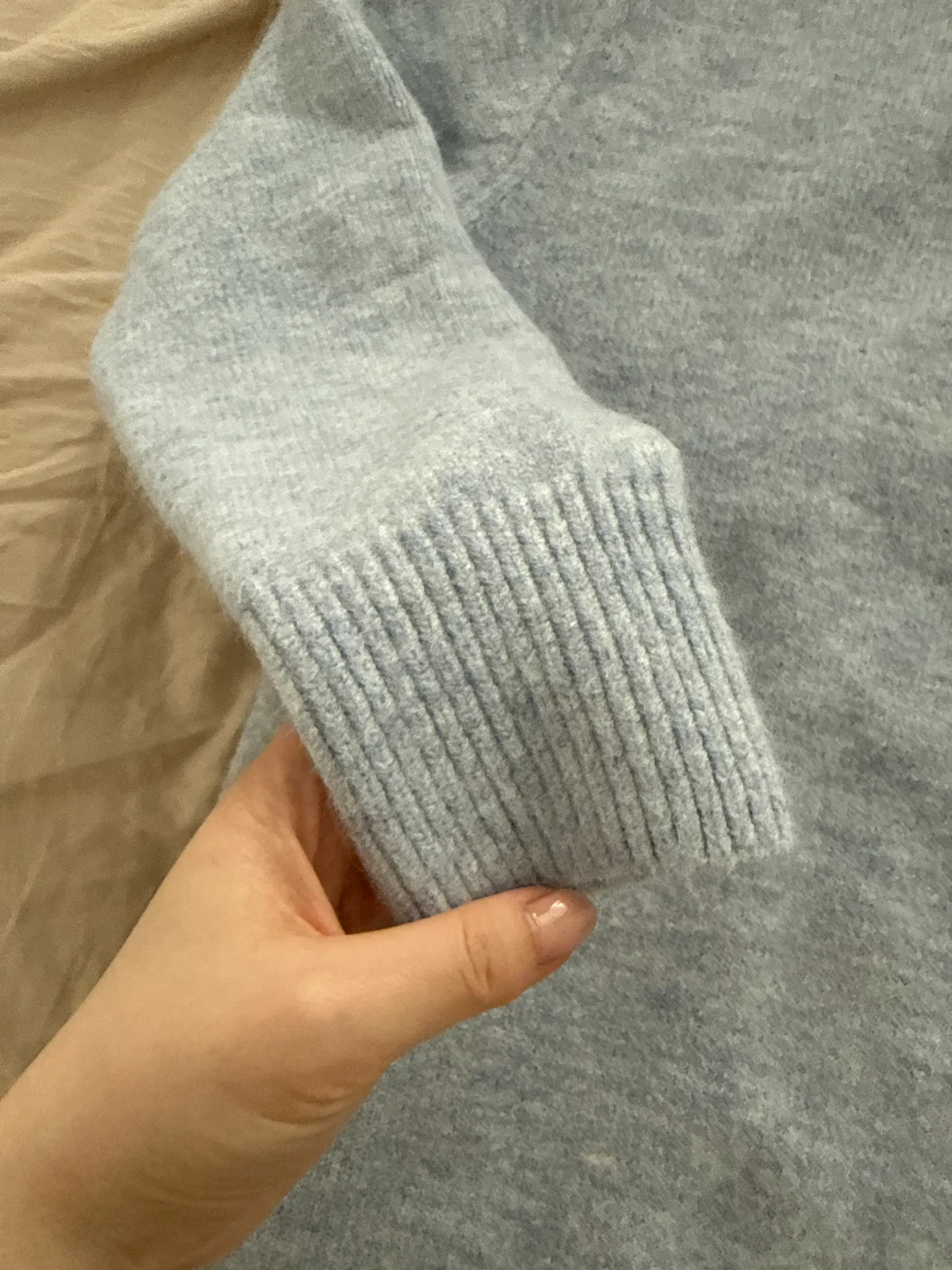NōMe Light Blue Mock Neck Sweater - photo 3