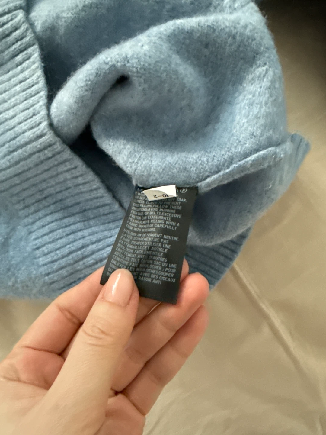 100% wool Uniqlo Light Blue Crewneck Sweater - Size M - photo 4