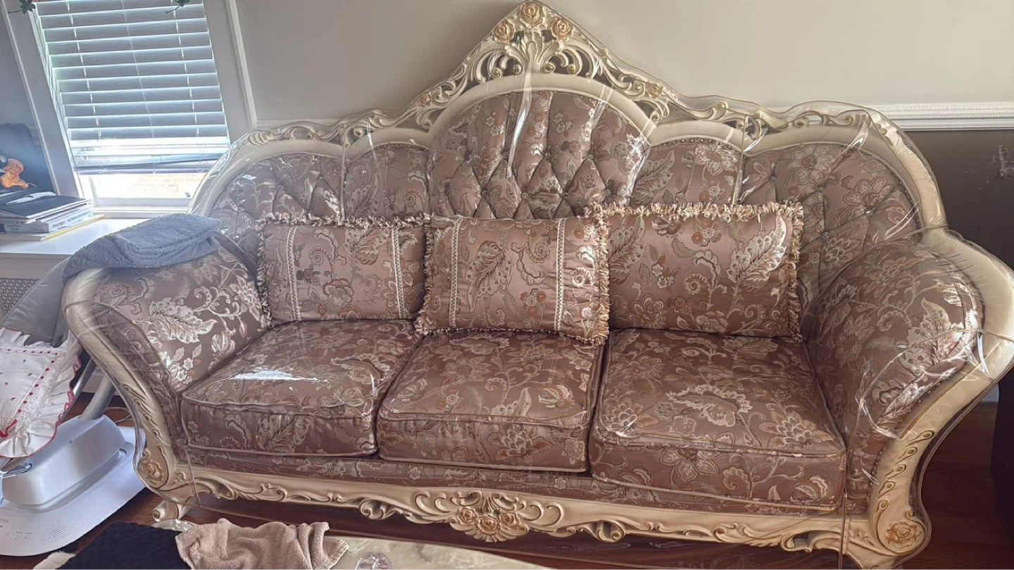Ornate Victorian Style Sofa and Armchair Set - photo 3