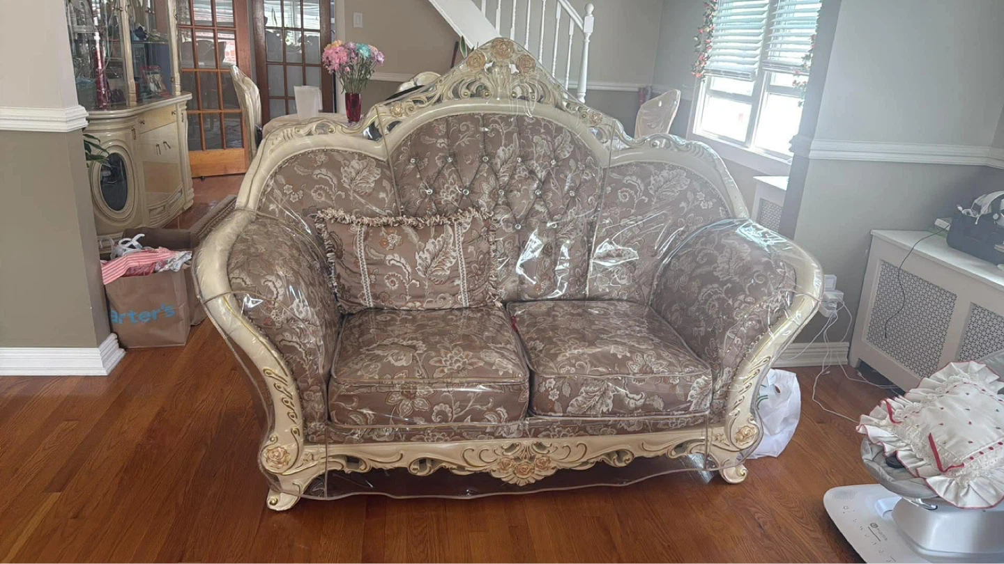 Ornate Victorian Style Sofa and Armchair Set - photo 2