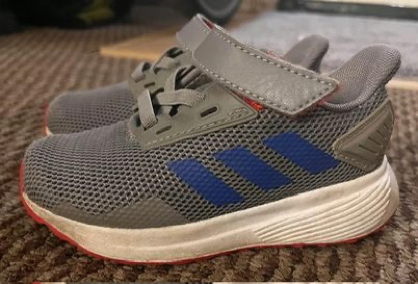 Adidas Kids Running Shoes Grey Blue - photo 2