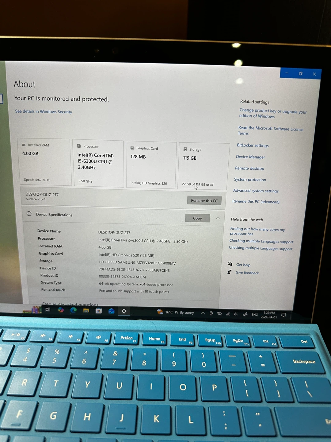 Microsoft Surface Pro 4 Tablet