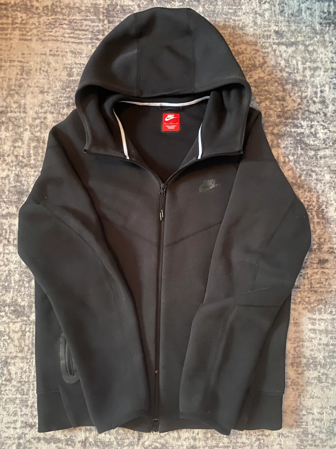 Nike Tech Fleece Full Zip Hoodie & Joggers Set - Black - Size M