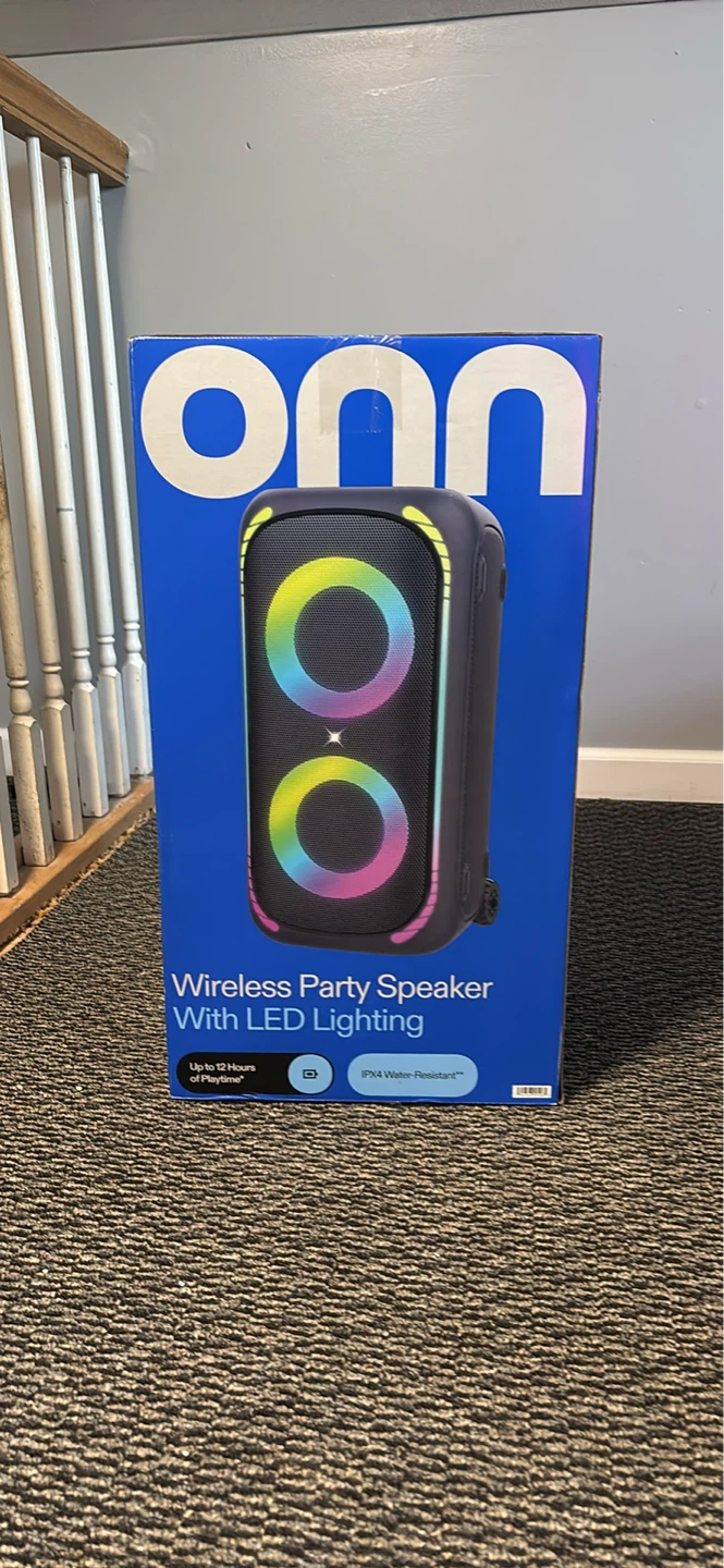 Onn Wireless Party Speaker with LED Lighting