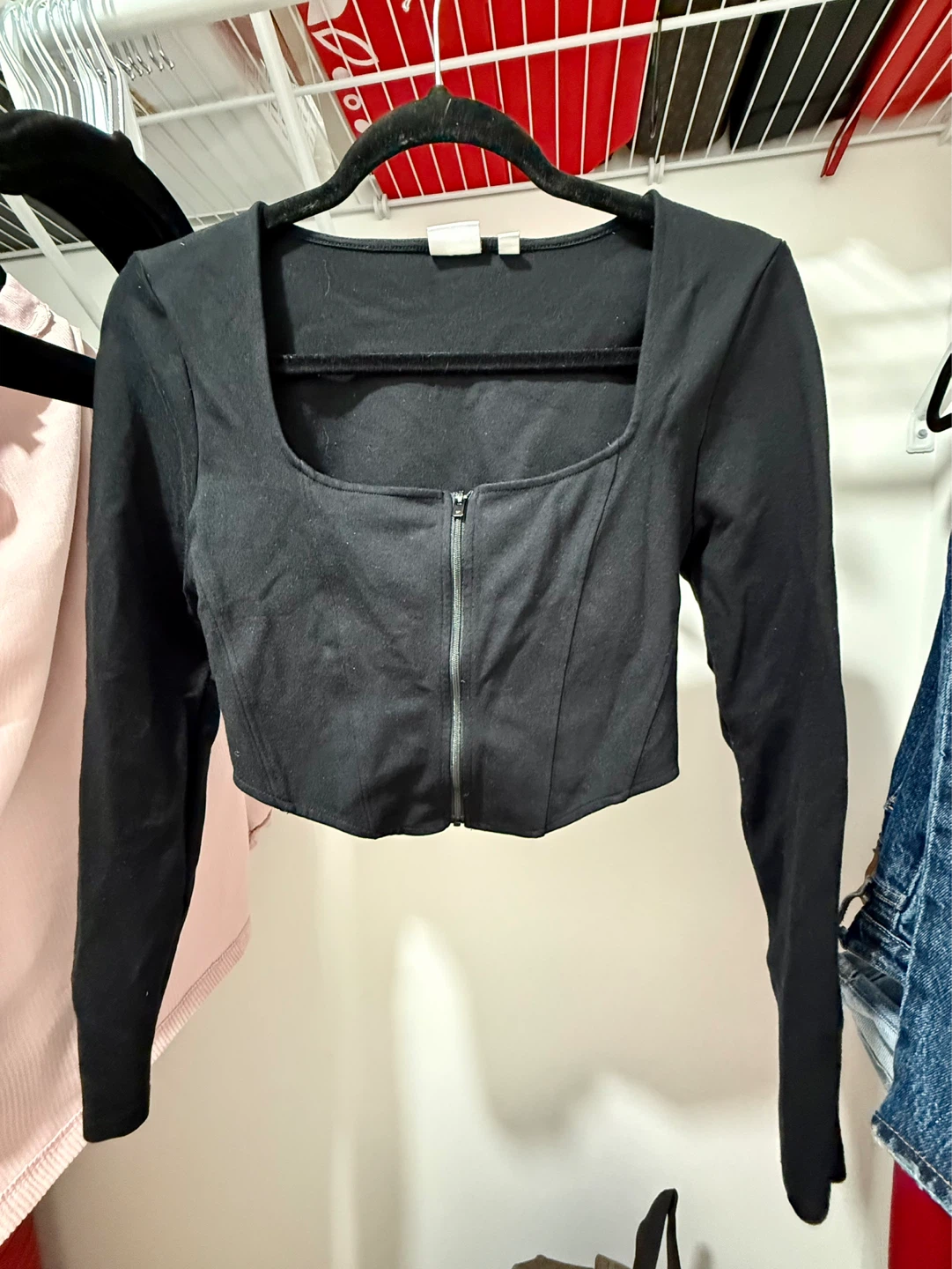 Sunday Best Black corset Zip-Up size small