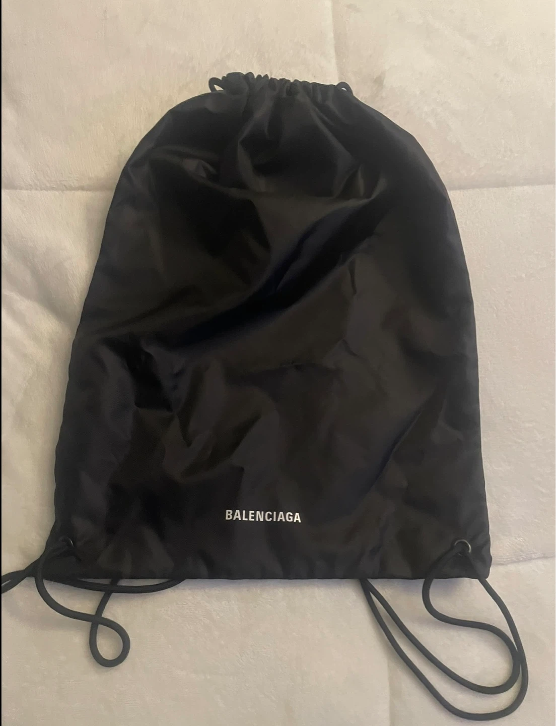 Small Balenciaga shoe dust/backpack string bag