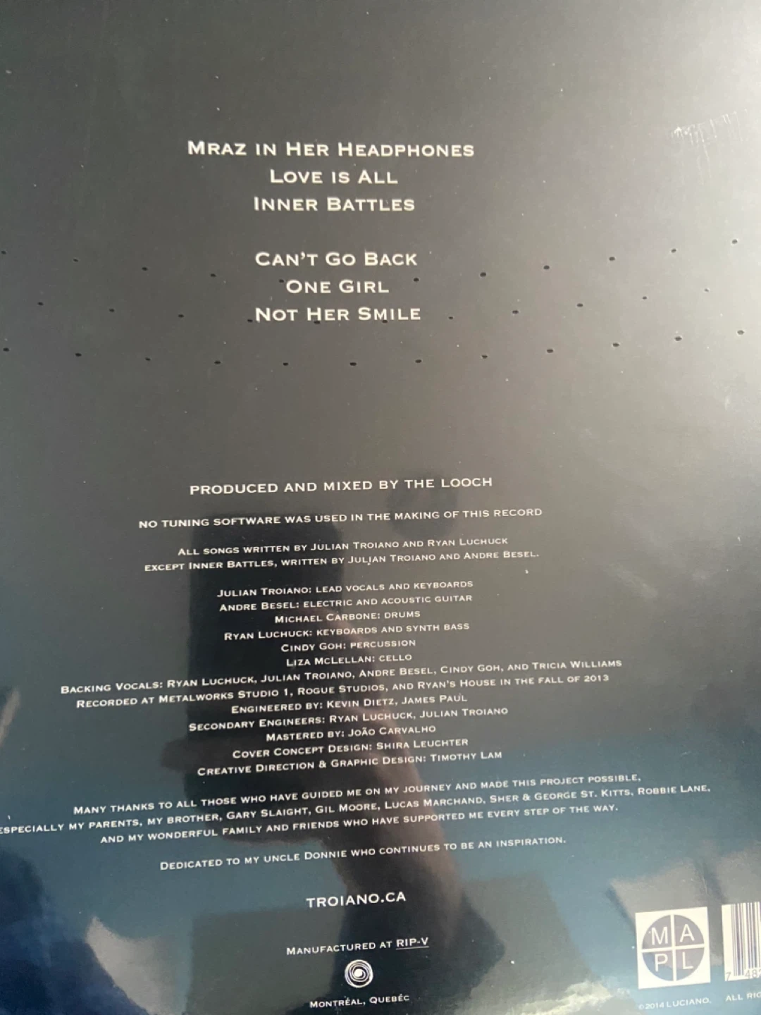 Troiano Inner Battles Vinyl Record - photo 3