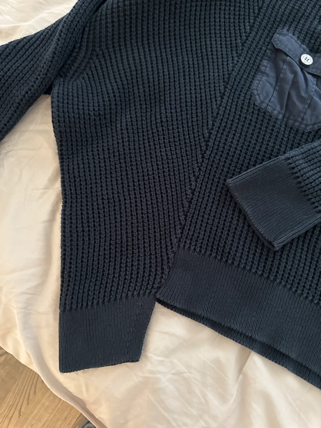 Marc by Marc Jacobs Navy Blue Turtleneck Sweater with Pocket - photo 4