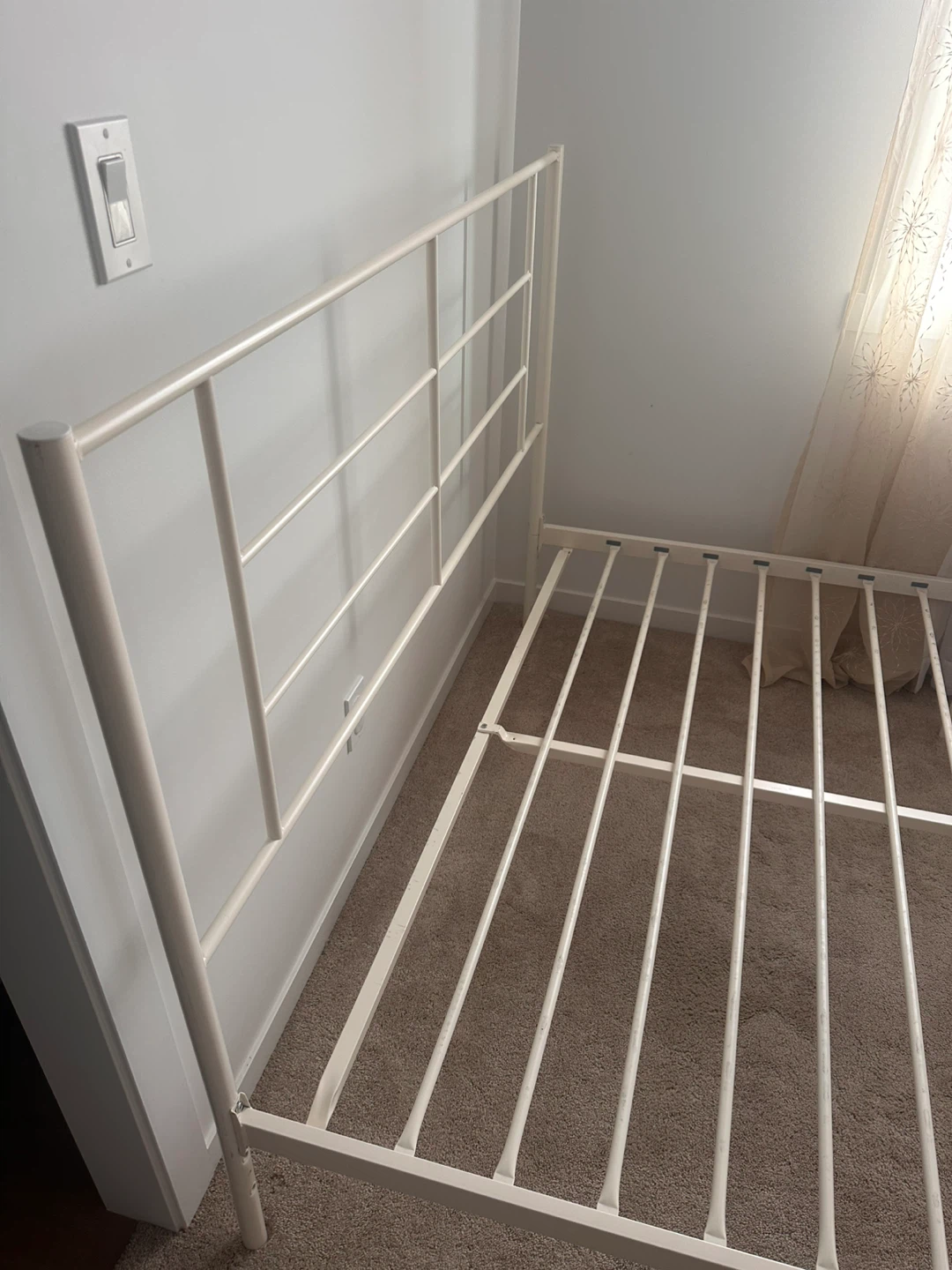 White Metal Bed Frame - photo 5