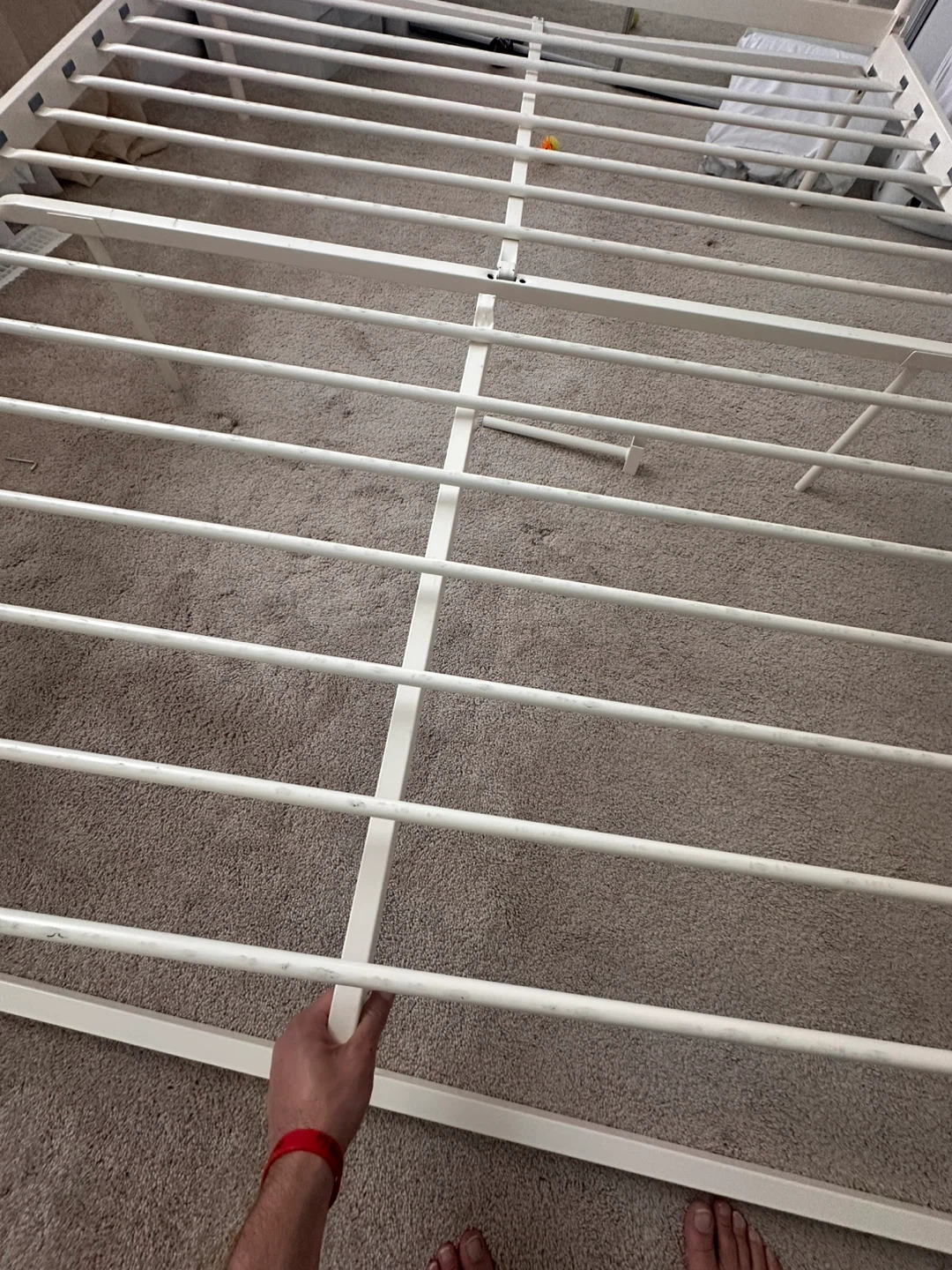 White Metal Bed Frame