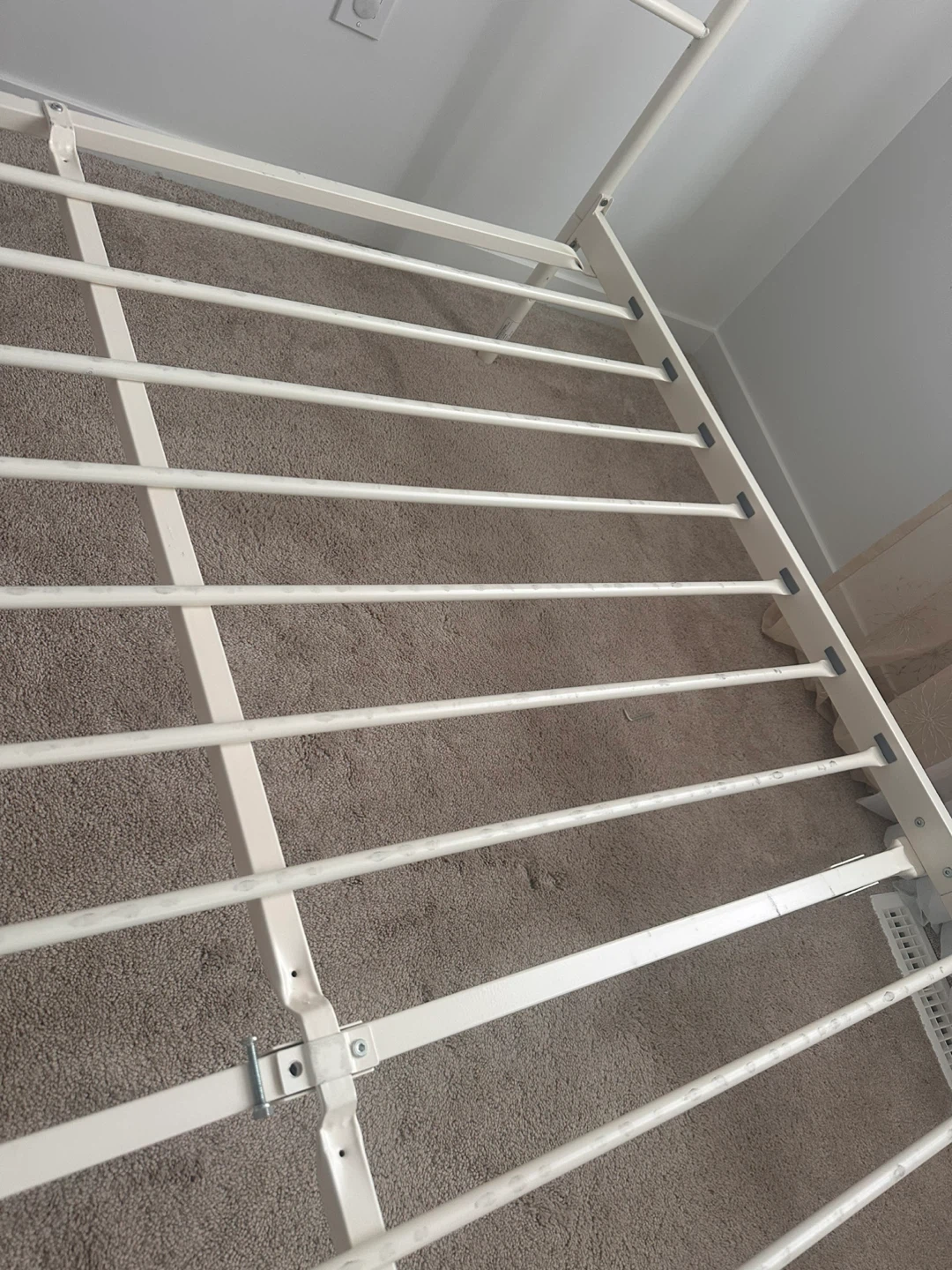 White Metal Bed Frame - photo 2