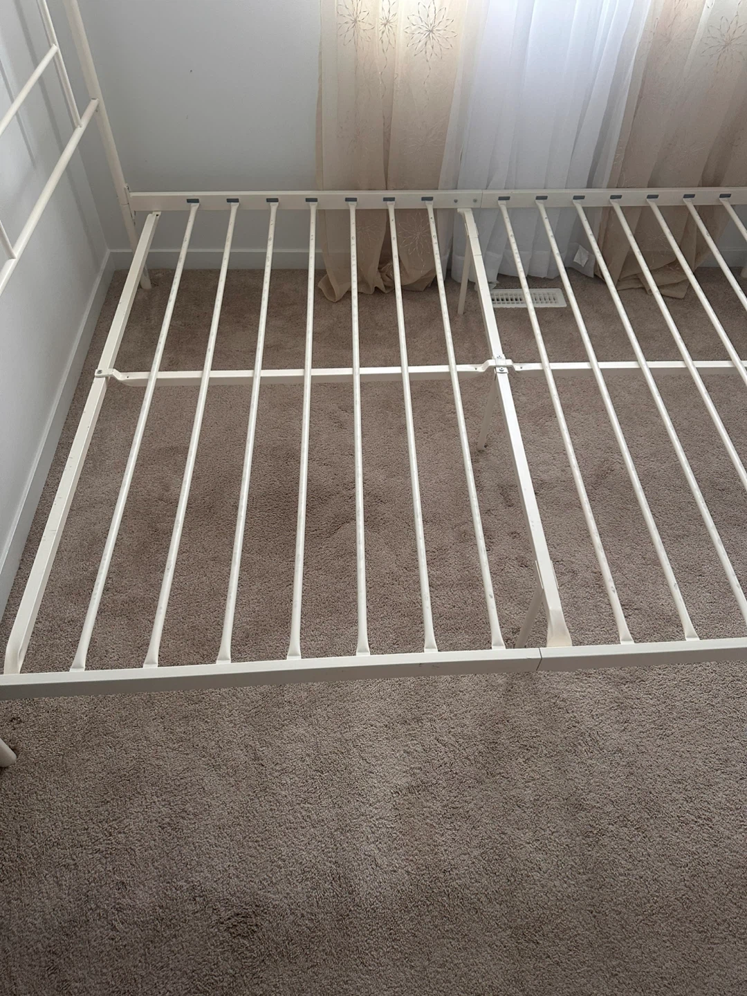 White Metal Bed Frame - photo 3