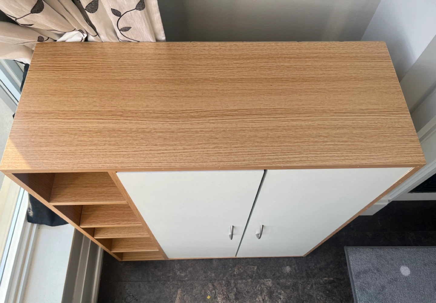 Wood and White Cabinet with Shelving - photo 3