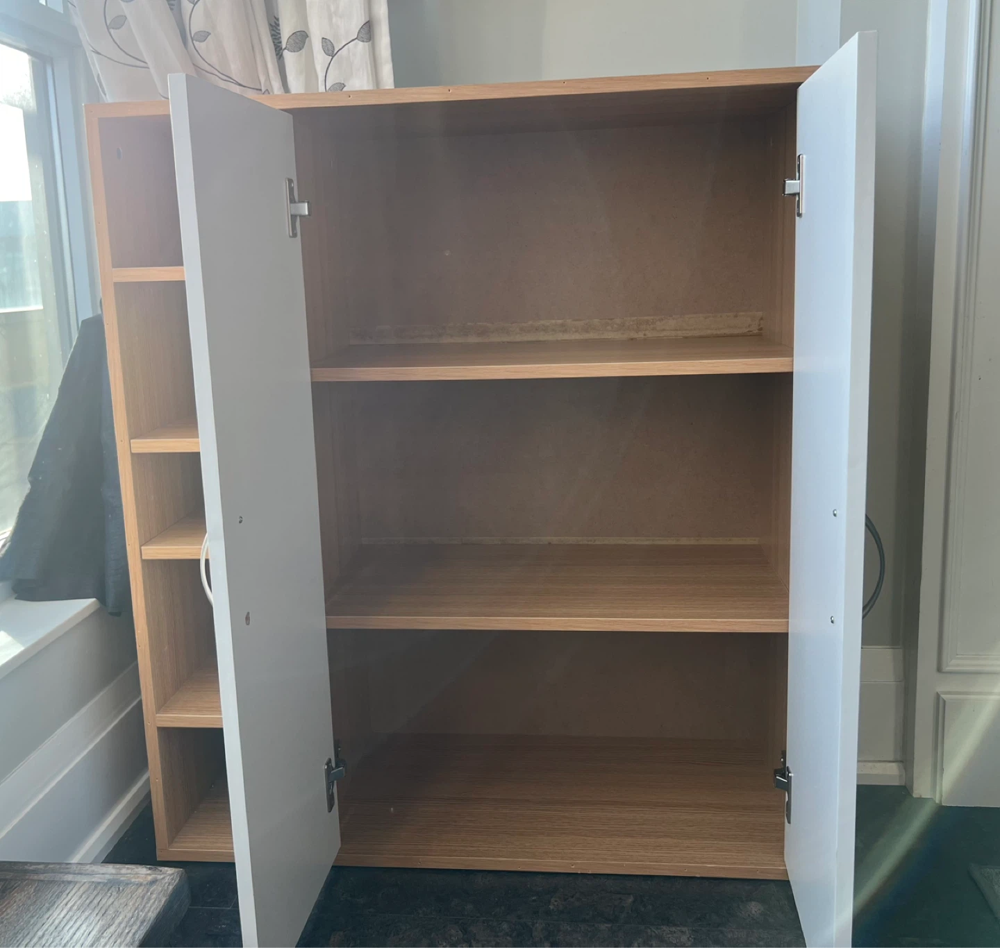 Wood and White Cabinet with Shelving - photo 2