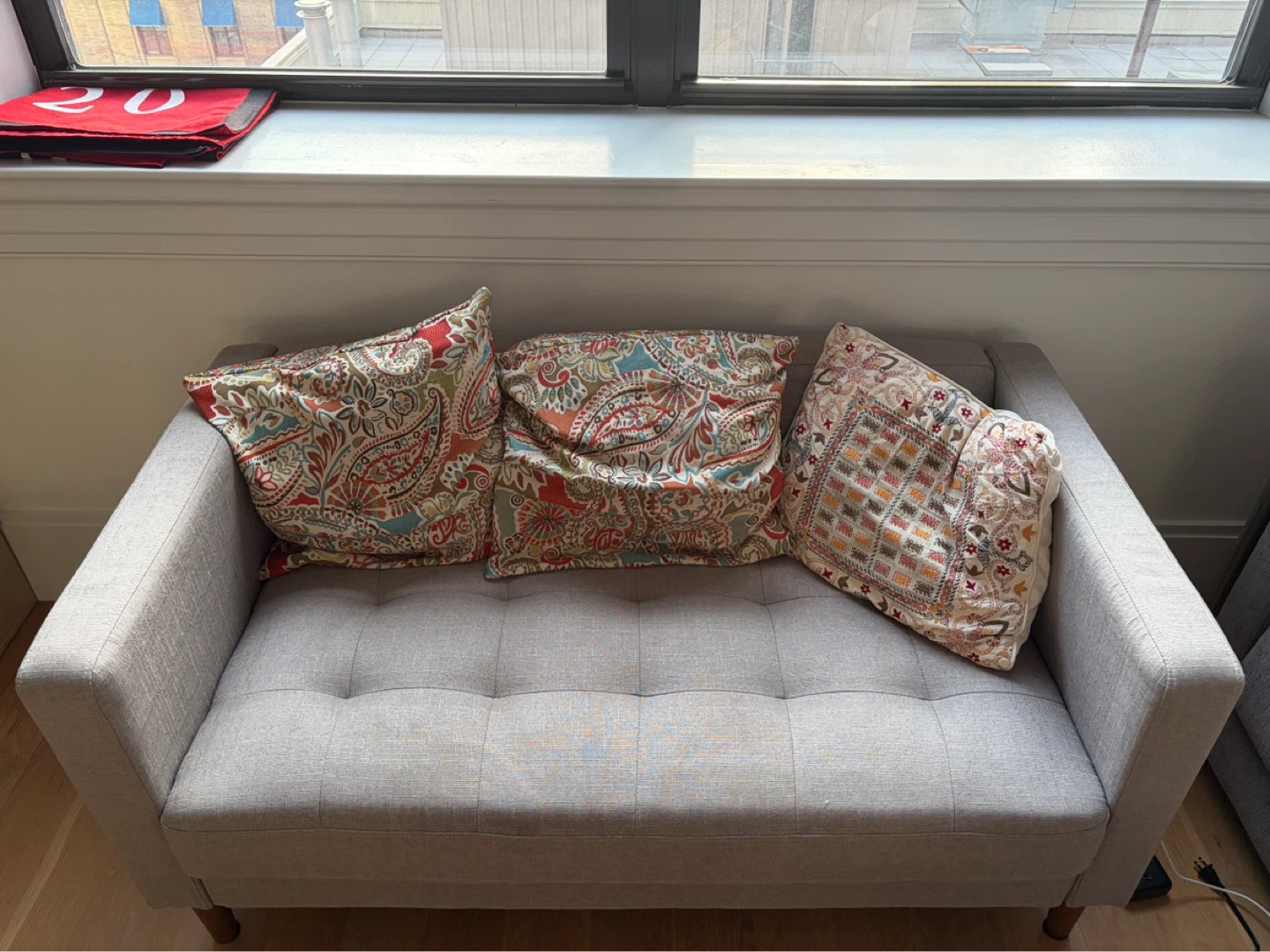 Grey Loveseat in great condition - photo 3