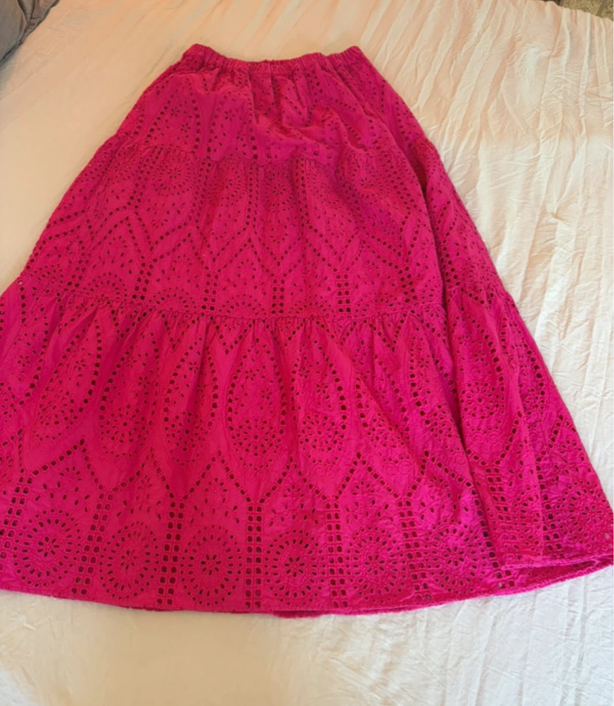 H&M Broderie Maxi Skirt - US S