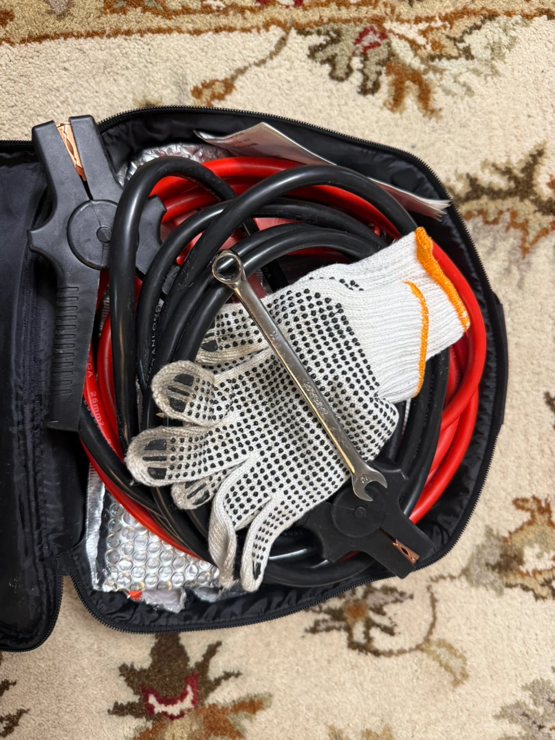Volkswagen Roadside Assistance Kit with Jumper Cables & Gloves - photo 2