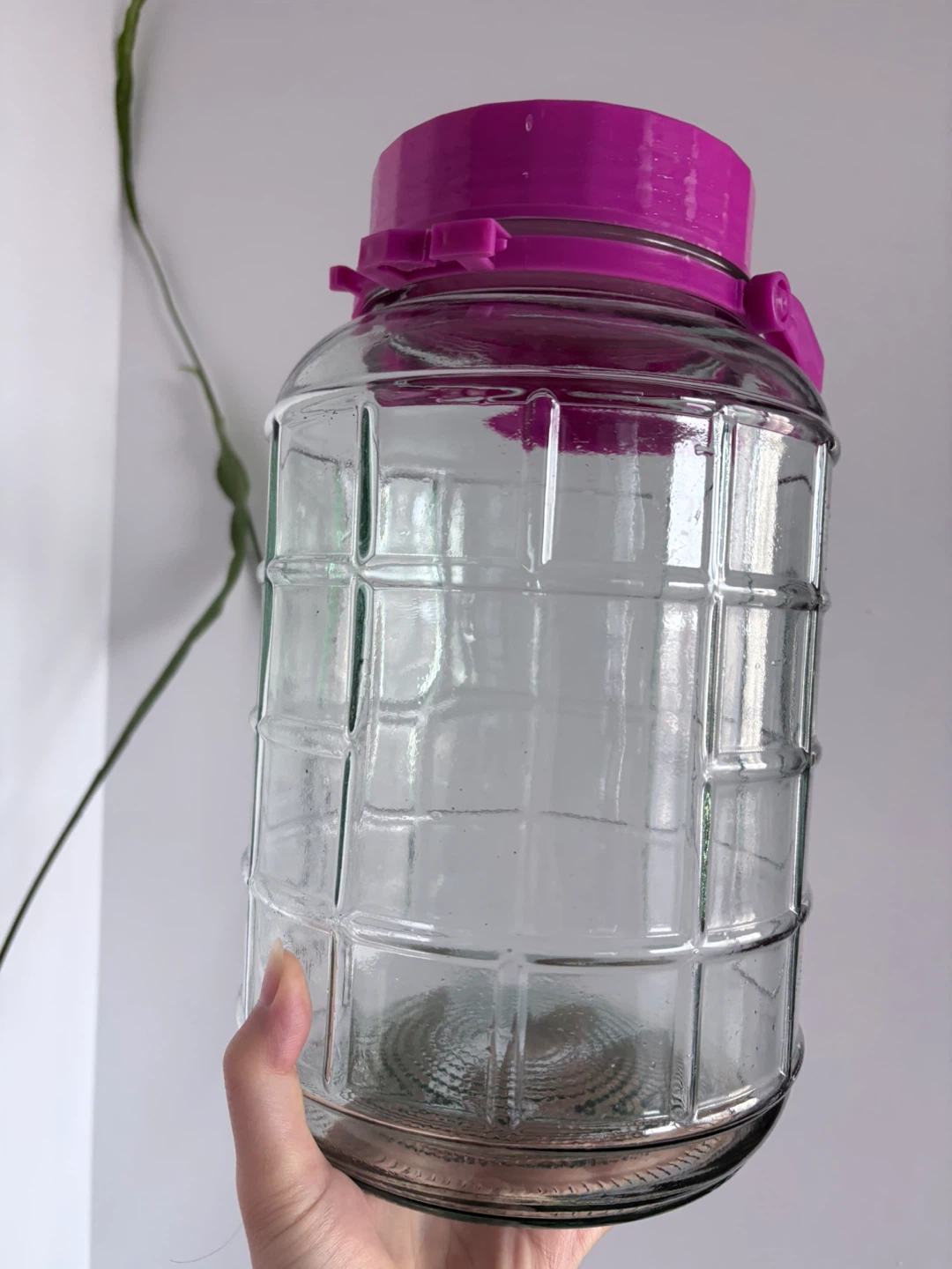 15 little Large Glass Jar with Pink Lid