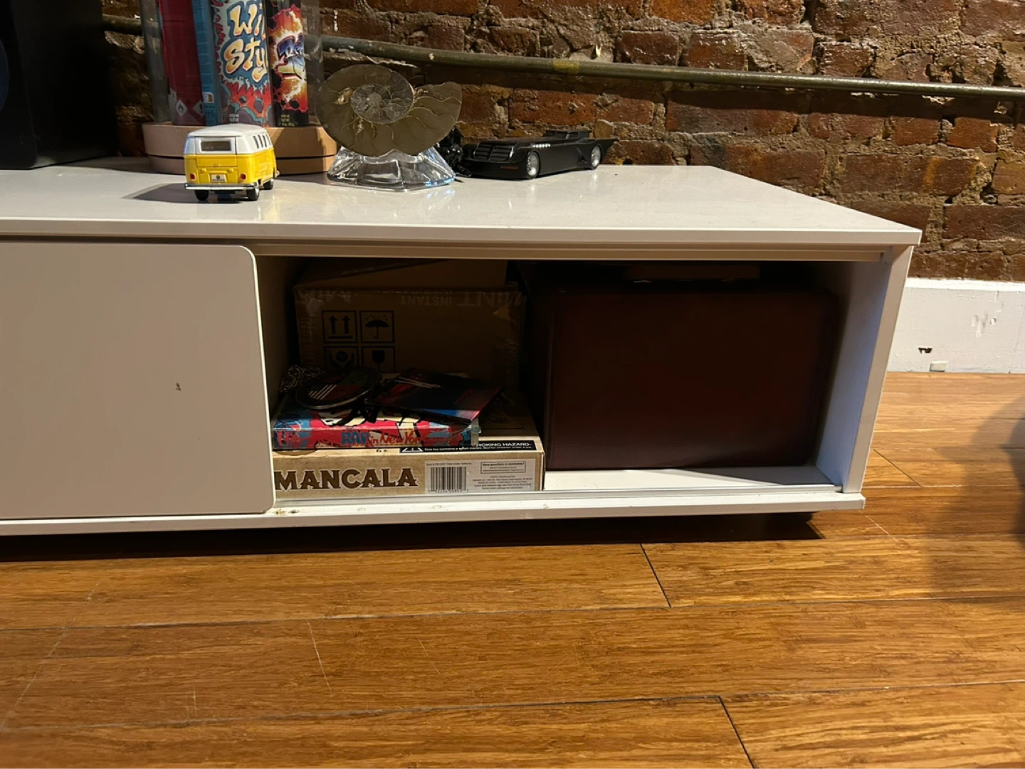 NEEDS TO GO White Media Console TV Stand with Storage - photo 3
