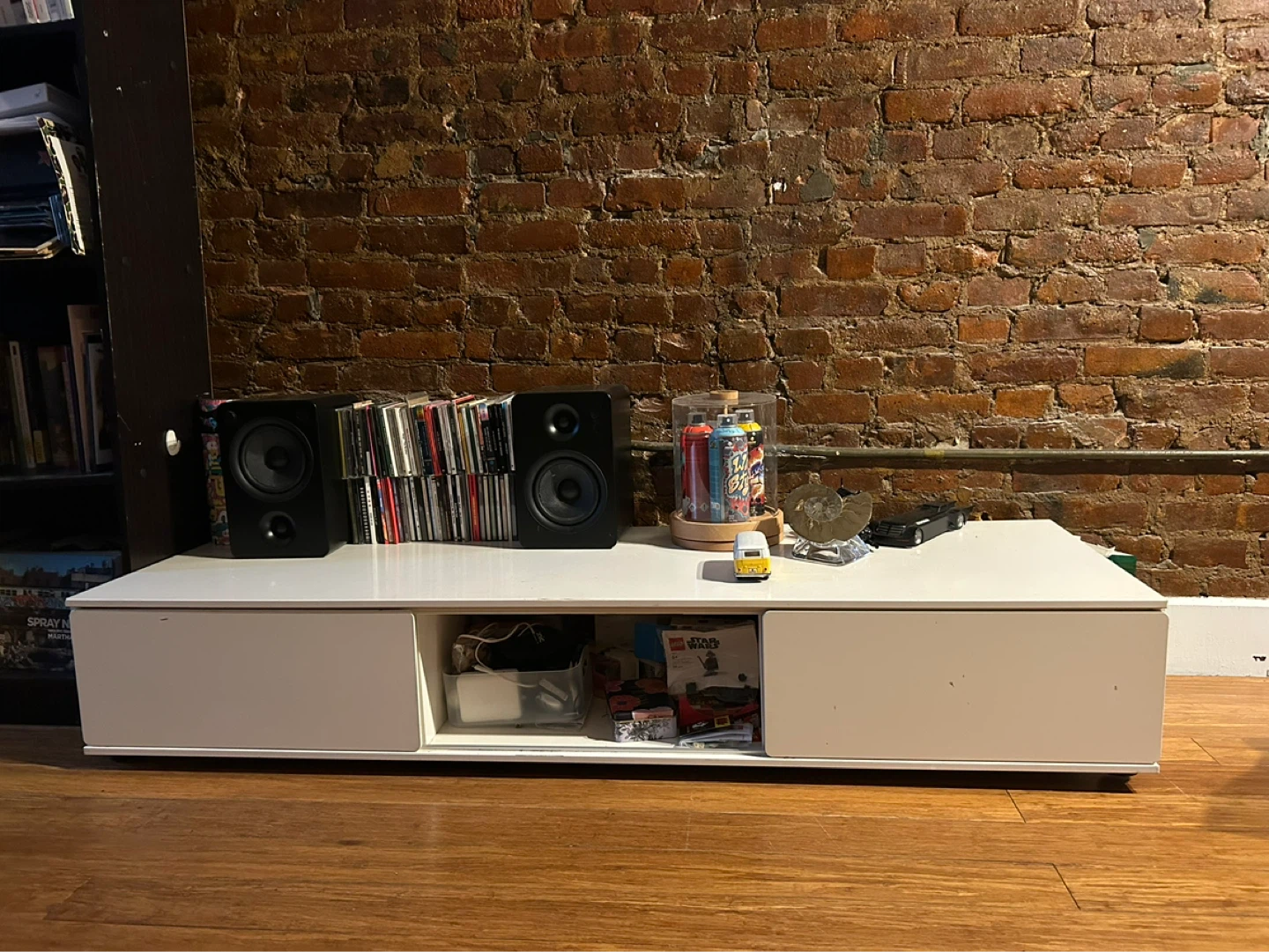 NEEDS TO GO White Media Console TV Stand with Storage - photo 2