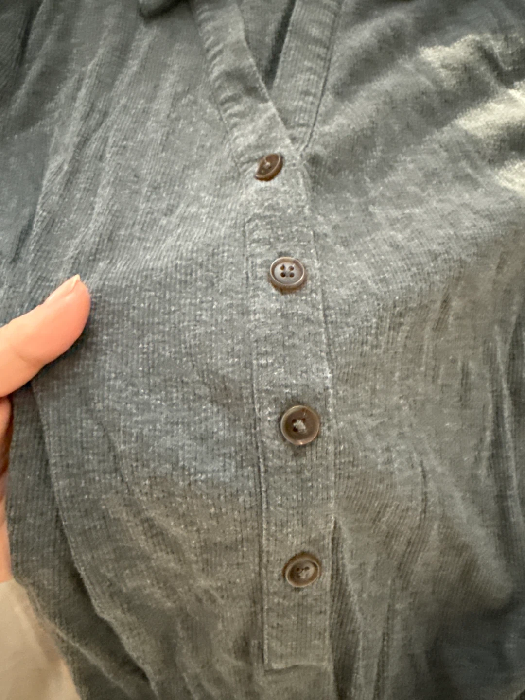 Grey Long Sleeve Collared Bodysuit - photo 4
