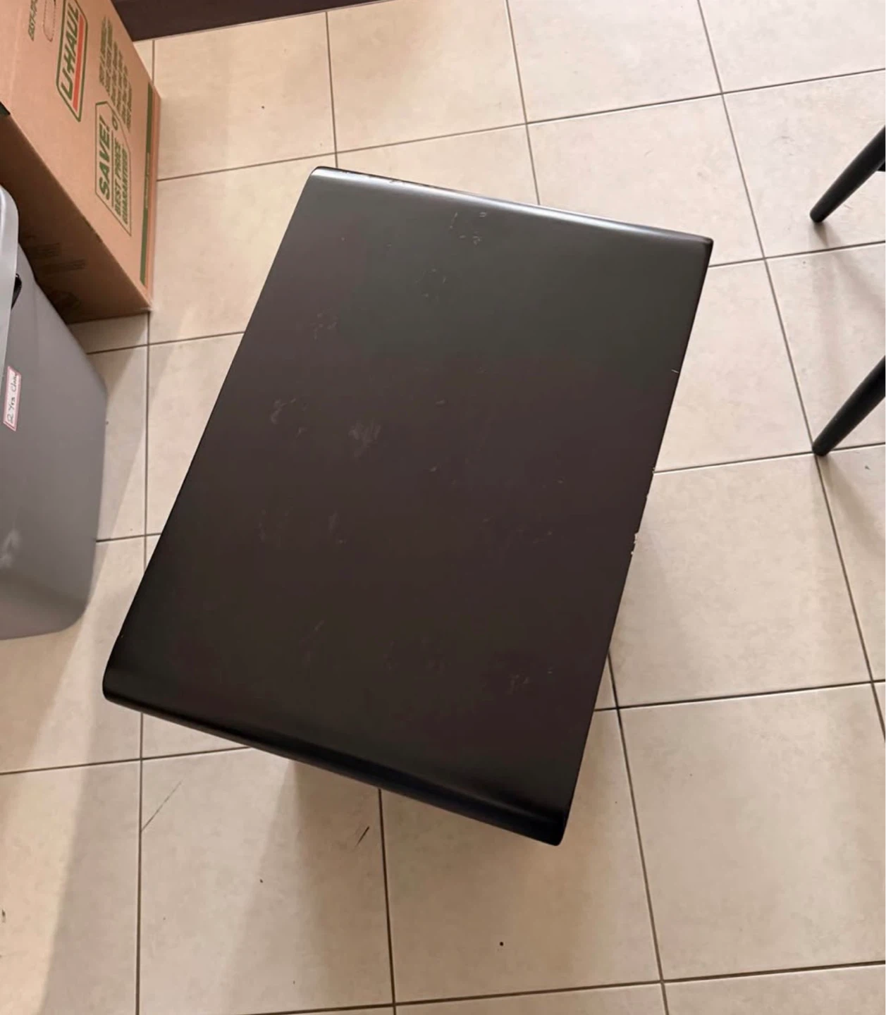 Dark Brown End Table with Shelf - photo 2