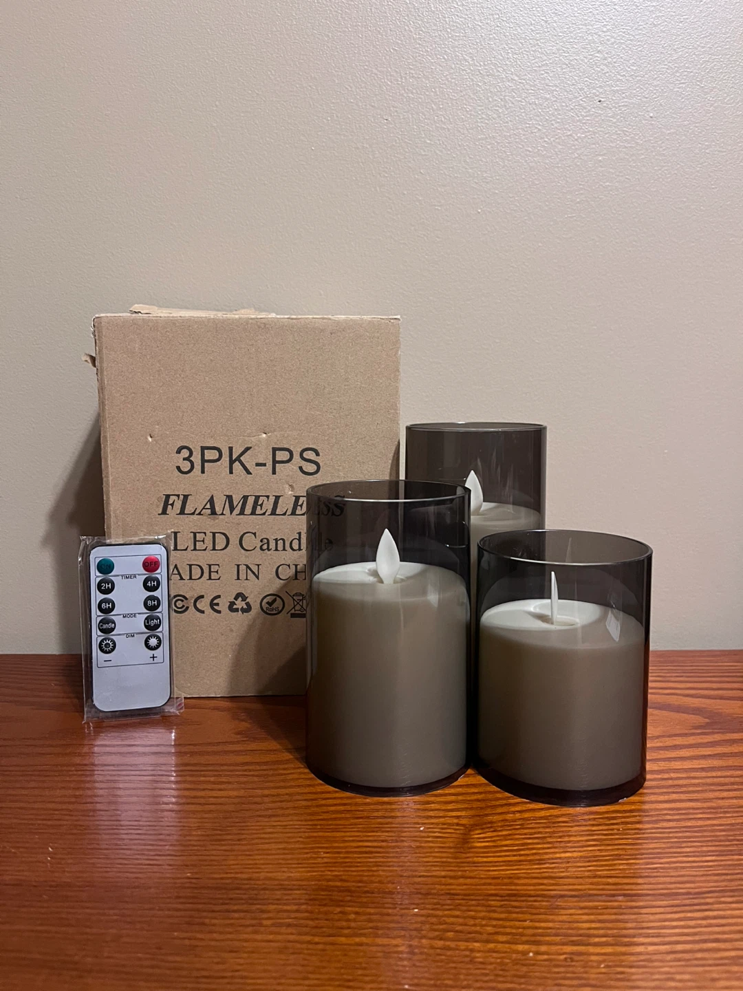 FLAMELESS CANDLES WITH REMOTE & TIMER