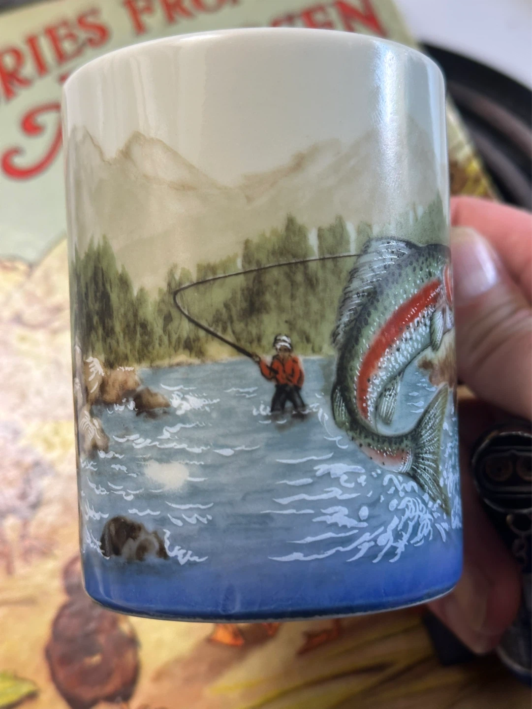 1980s  Otagiri Fly Fishing Mug made in Japan - photo 2