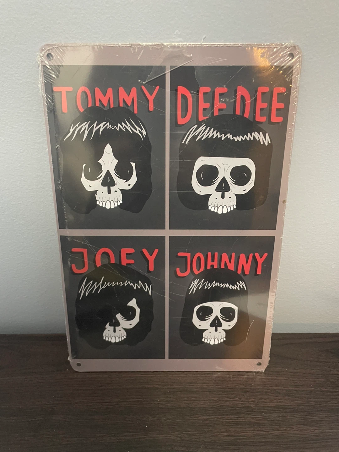 The Ramones Skull Metal Sign