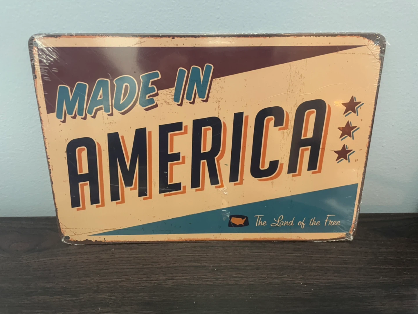 Made in America Tin Sign - The Land of the Free