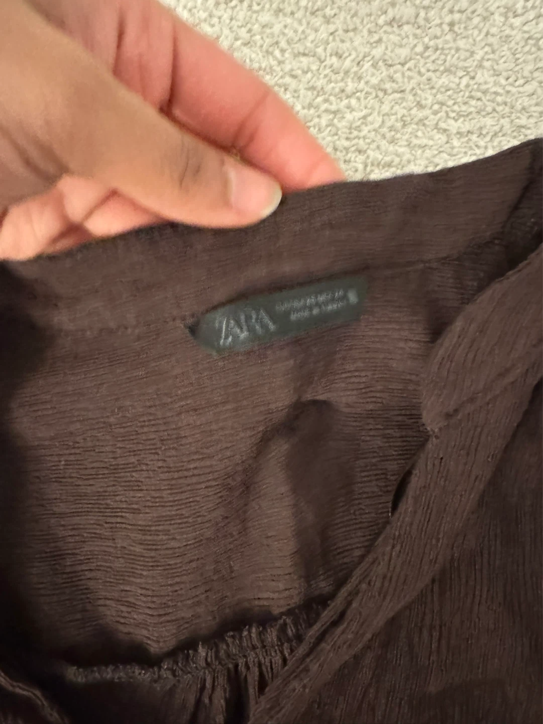 ZARA Brown work top - photo 2