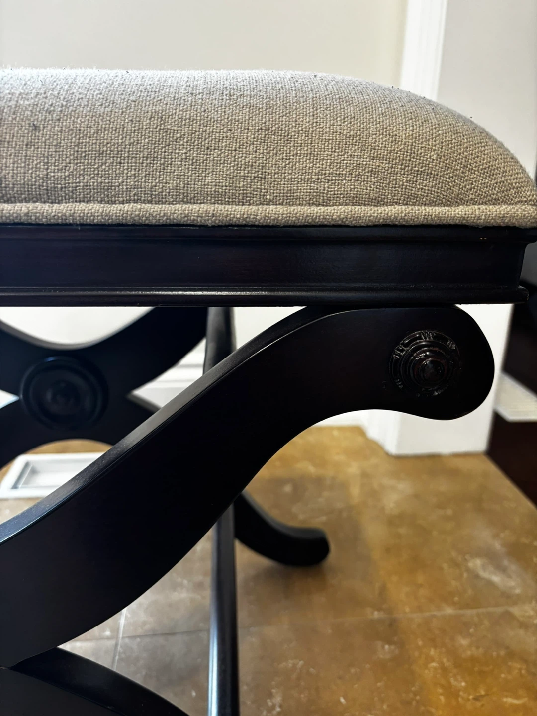 X-Frame Upholstered Bench - photo 2